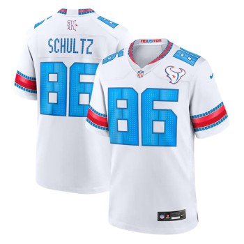 Men's Houston Texans #86 Dalton Schultz White 2026 Rivalries Collection Game Jersey