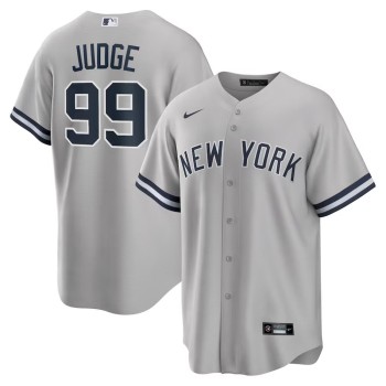 Men's New York Yankees #99 Aaron Judge Gray Big & Tall Road Replica Player Jersey Men's New York Yankees #99 Aaron Judge Gray Big & Tall Road Replica Player Jersey