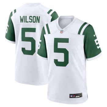 Men's New York Jets Garrett Wilson White Classic Alternate Game Jersey Men's New York Jets Garrett Wilson White Classic Alternate Game Jersey