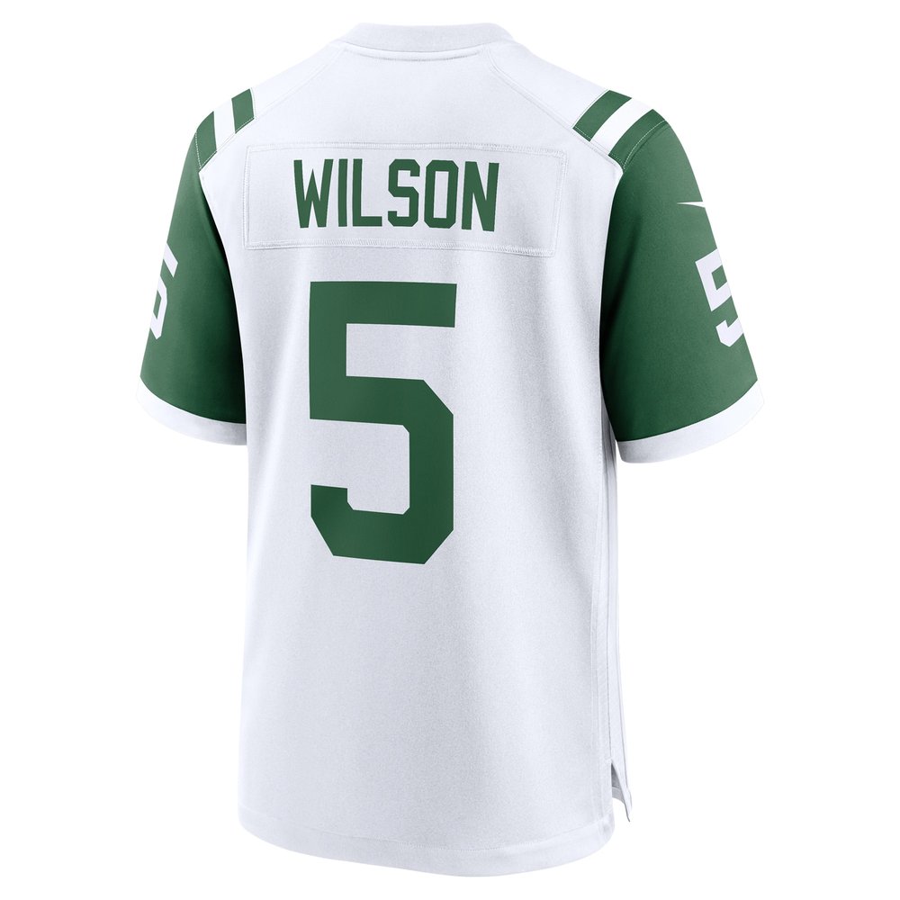 Men's New York Jets Garrett Wilson White Classic Alternate Game Jersey Men's New York Jets Garrett Wilson White Classic Alternate Game Jersey