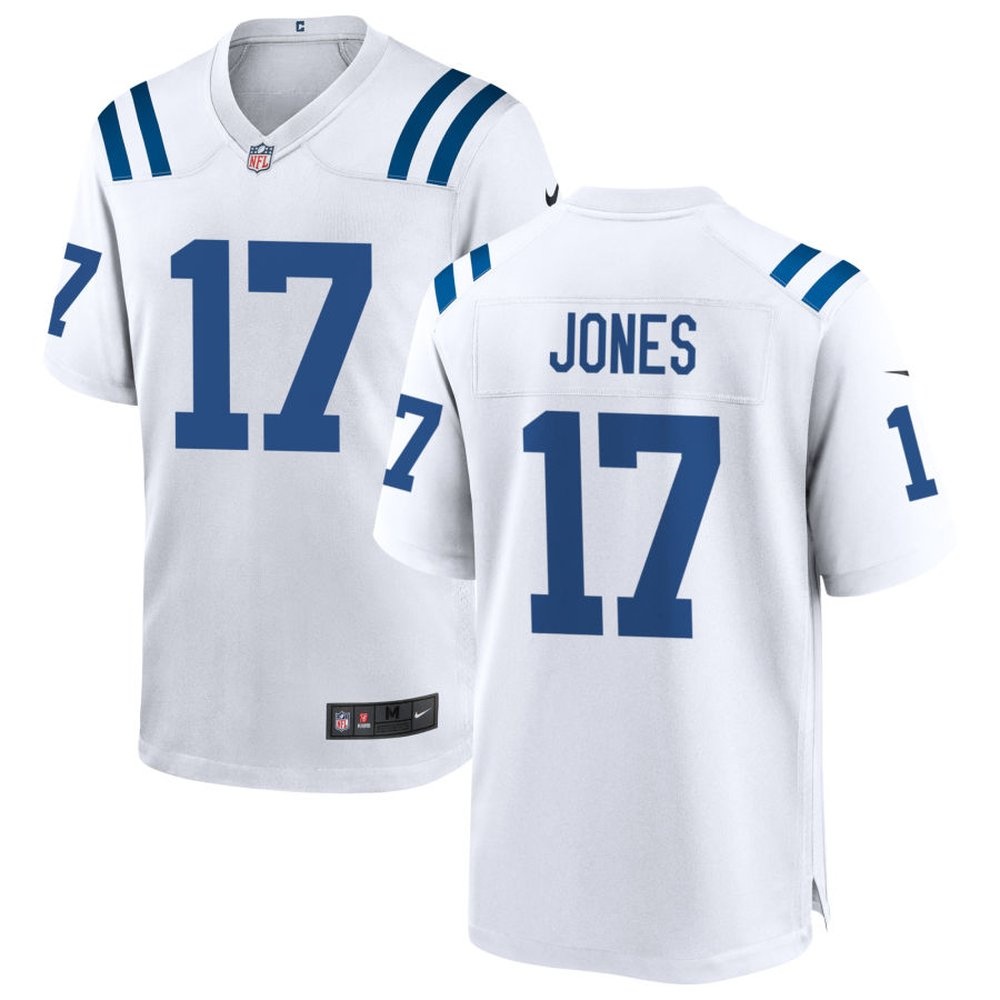 Men's Indianapolis Colts #17 Daniel Jones White Game Jersey Men's Indianapolis Colts #17 Daniel Jones White Game Jersey