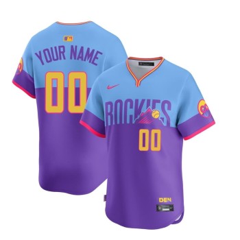 Youth Colorado Rockies Purple 2025 City Connect Elite Custom Jersey