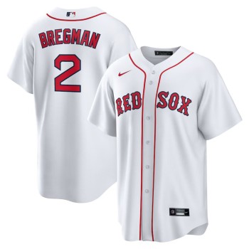 Men's Boston Red Sox #2 Alex Bregman White Home Replica Player Jersey