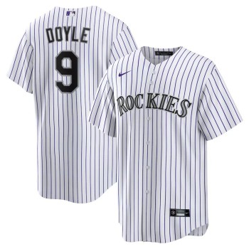 Men's Colorado Rockies #9 Brenton Doyle Nike White Home Replica Jersey Men's Colorado Rockies #9 Brenton Doyle Nike White Home Replica Jersey