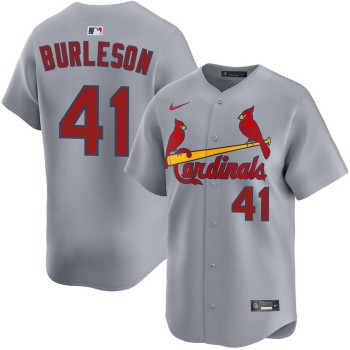 Men's St. Louis Cardinals #41 Alec Burleson Gray Home Limited Jersey Men's St. Louis Cardinals #41 Alec Burleson Gray Home Limited Jersey
