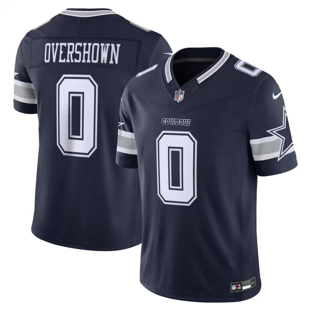Men's Dallas Cowboys #0 DeMarvion Overshown Navy Vapor F.U.S.E. Limited Stitched Football Jersey
