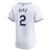 Men's Tampa Bay Rays #2 Yandy Diaz White Home Elite Player Jersey Men's Tampa Bay Rays #2 Yandy Diaz White Home Elite Player Jersey