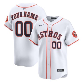 Men's Houston Astros Nike White Home Limited Custom Jersey Men's Houston Astros Nike White Home Limited Custom Jersey