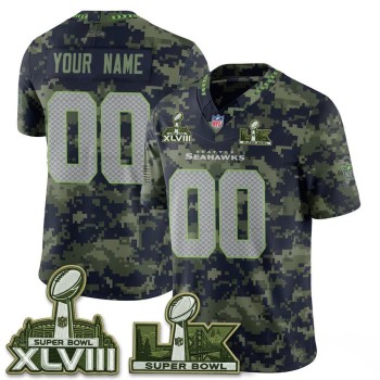 Youth Seattle Seahawks Camo 2026 Salute to Service Edition Vapor F.U.S.E. Limited Custom Jersey Youth Seattle Seahawks Camo 2026 Salute to Service Edition Vapor F.U.S.E. Limited Custom Jersey