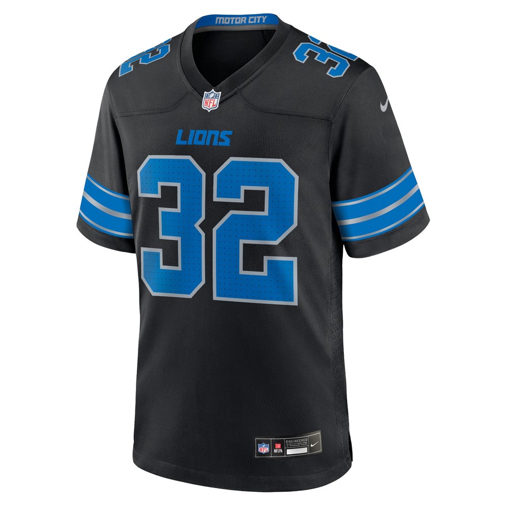 Men's Detroit Lions Brian Branch Black 2nd Alternate Game Jersey Men's Detroit Lions Brian Branch Black 2nd Alternate Game Jersey