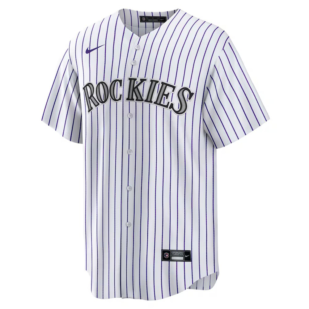 Men's Colorado Rockies #14 Ezequiel Tovar Nike White Home Replica Jersey Men's Colorado Rockies #14 Ezequiel Tovar Nike White Home Replica Jersey