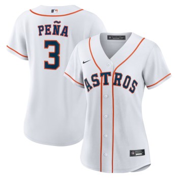 Women's Houston Astros #3 Jeremy Pena Nike White Home Replica Jersey Women's Houston Astros #3 Jeremy Pena Nike White Home Replica Jersey