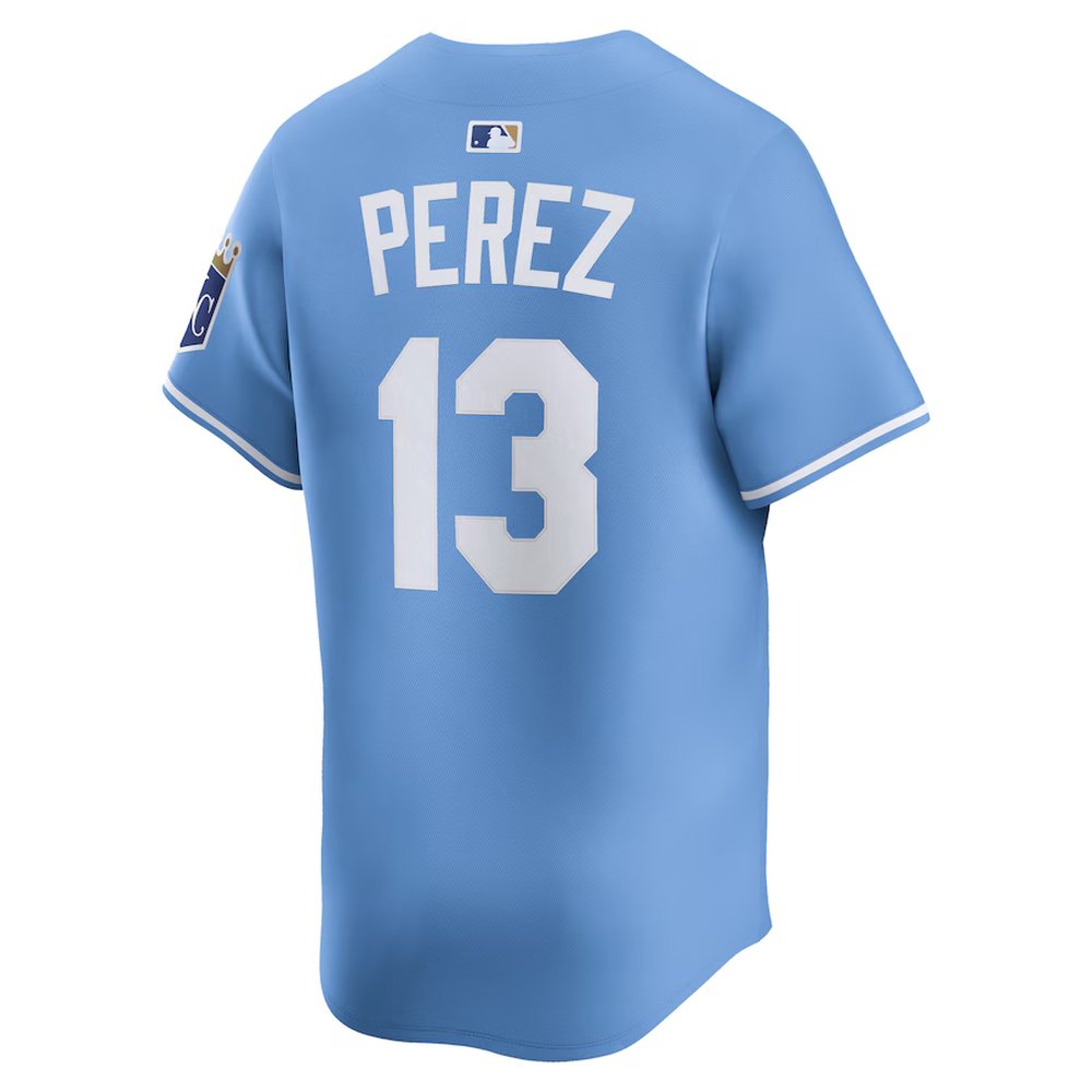 Men's Kansas City Royals #13 Salvador Perez Nike Light Blue Alternate Limited Player Jersey Men's Kansas City Royals #13 Salvador Perez Nike Light Blue Alternate Limited Player Jersey