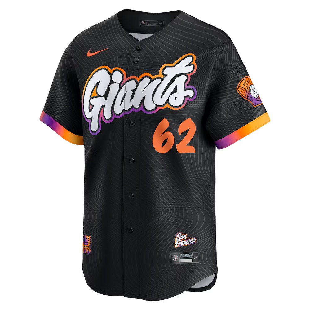 Men's San Francisco Giants #62 Logan Webb Nike Anthracite 2025 City Connect Limited Jersey