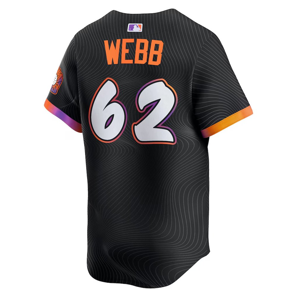 Men's San Francisco Giants #62 Logan Webb Nike Anthracite 2025 City Connect Limited Jersey