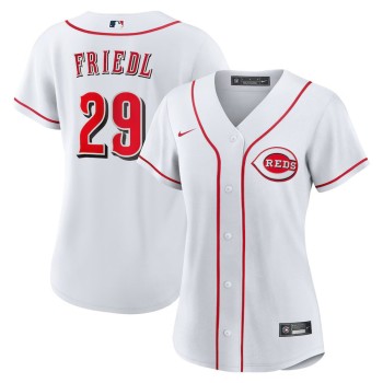 Women's Cincinnati Reds #29 TJ Friedl Nike White Home Replica Jersey Women's Cincinnati Reds #29 TJ Friedl Nike White Home Replica Jersey