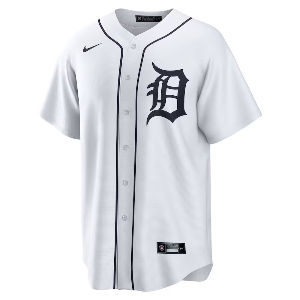 Men's Detroit Tigers #8 Matt Vierling Nike White Home Replica Jersey Men's Detroit Tigers #8 Matt Vierling Nike White Home Replica Jersey