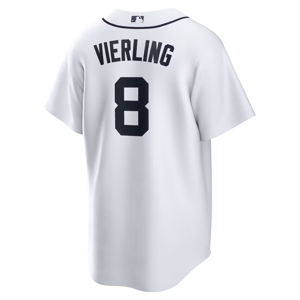 Men's Detroit Tigers #8 Matt Vierling Nike White Home Replica Jersey Men's Detroit Tigers #8 Matt Vierling Nike White Home Replica Jersey
