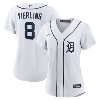 Women's Detroit Tigers #8 Matt Vierling Nike White Home Replica Jersey Women's Detroit Tigers #8 Matt Vierling Nike White Home Replica Jersey