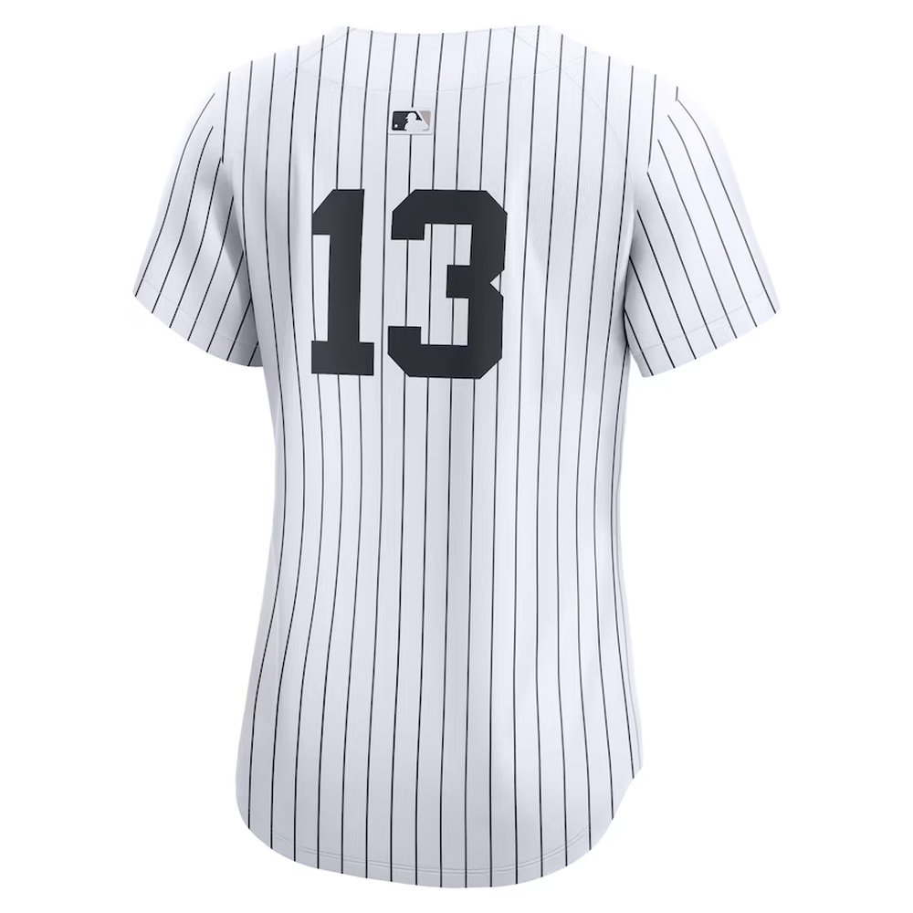 Women's New York Yankees #13 Jazz Chisholm Jr. White Home Limited Player Jersey Women's New York Yankees #13 Jazz Chisholm Jr. White Home Limited Player Jersey