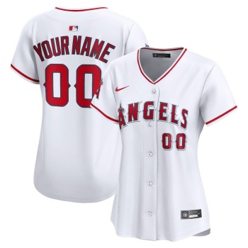 Women's Los Angeles Angels Nike White Home Limited Custom Jersey Women's Los Angeles Angels Nike White Home Limited Custom Jersey