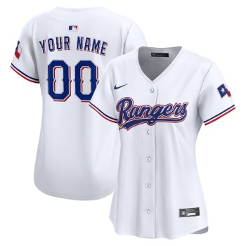 Women's Texas Rangers Nike White Home Limited Custom Jersey