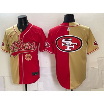 Youth San Francisco 49ers Red Split Cool Base Stitched Baseball Jersey Youth San Francisco 49ers Red Split Cool Base Stitched Baseball Jersey
