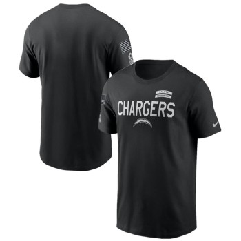 Men's Los Angeles Chargers Black 2026 Salute to Service Sideline Dri-FIT T-Shirt Men's Los Angeles Chargers Black 2026 Salute to Service Sideline Dri-FIT T-Shirt