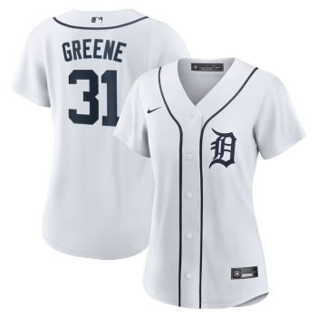 Women's Detroit Tigers #31 Riley Greene Nike White Home Replica Player Jersey Women's Detroit Tigers #31 Riley Greene Nike White Home Replica Player Jersey