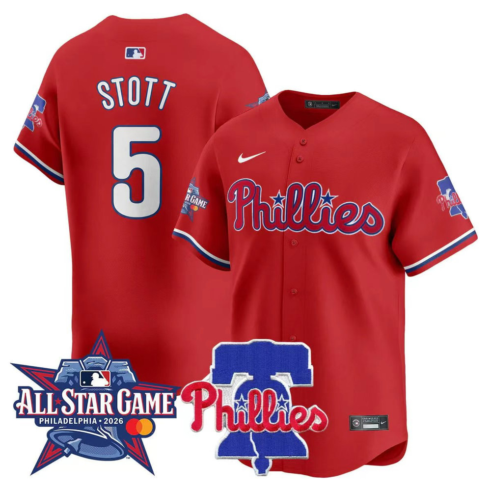 Youth Philadelphia Phillies #5 Bryson Stott Red 2026 MLB All-Star Jersey