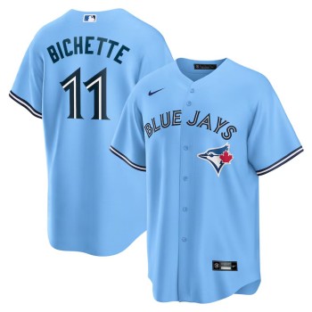 Men's Toronto Blue Jays #11 Bo Bichette Powder Blue Alternate Replica Player Name Jersey Men's Toronto Blue Jays #11 Bo Bichette Powder Blue Alternate Replica Player Name Jersey