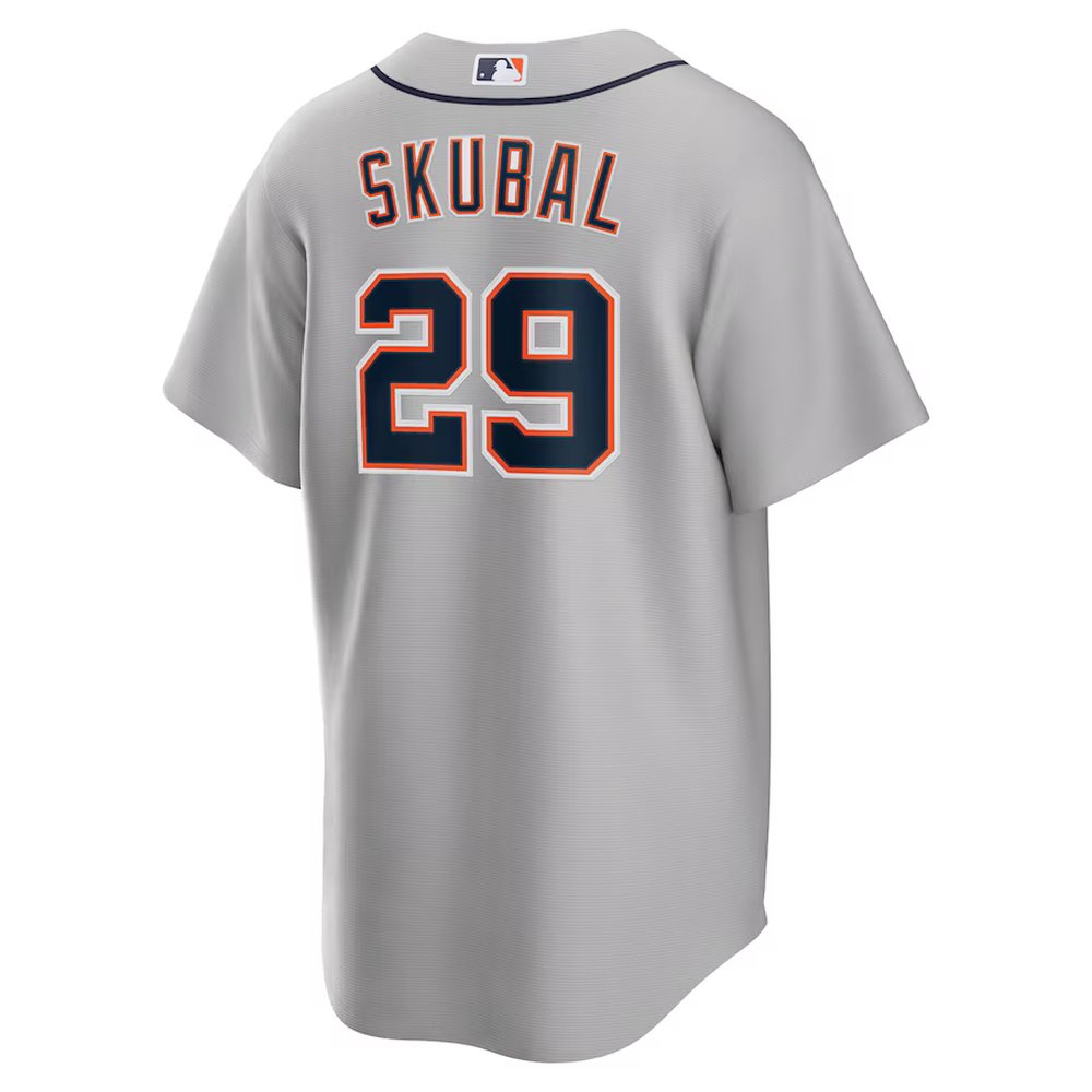 Men's Detroit Tigers #29 Tarik Skubal Nike Gray Road Replica Jersey Men's Detroit Tigers #29 Tarik Skubal Nike Gray Road Replica Jersey