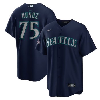 Youth Seattle Mariners #75 Andres Munoz Nike Navy 2025 MLB All-Star Game Road Replica Player Jersey
