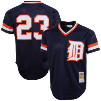 Men's Detroit Tigers #23 Kirk Gibson Navy 1984 Authentic Cooperstown Collection Mesh Batting Practice Jersey Men's Detroit Tigers #23 Kirk Gibson Navy 1984 Authentic Cooperstown Collection Mesh Batting Practice Jersey
