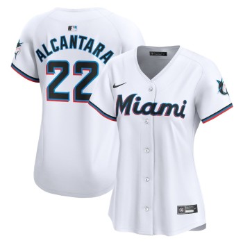 Women's Miami Marlins #22 Sandy Alcantara Nike White Home Limited Player Jersey Women's Miami Marlins #22 Sandy Alcantara Nike White Home Limited Player Jersey