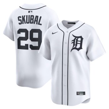 Men's Detroit Tigers #29 Tarik Skubal Nike White Home Limited Player Jersey Men's Detroit Tigers #29 Tarik Skubal Nike White Home Limited Player Jersey