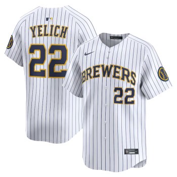 Men's Milwaukee Brewers #22 Christian Yelich Nike White Alternate Limited Jersey Men's Milwaukee Brewers #22 Christian Yelich Nike White Alternate Limited Jersey