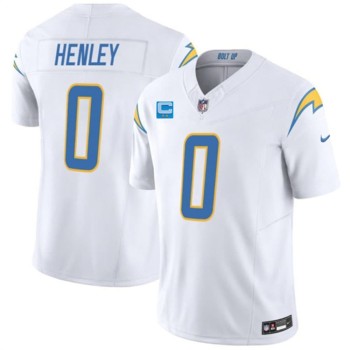 Men's Los Angeles Chargers #0 Daiyan Henley White 2026 2-Star C Patch Vapor F.U.S.E. Limited Jersey Men's Los Angeles Chargers #0 Daiyan Henley White 2026 2-Star C Patch Vapor F.U.S.E. Limited Jersey