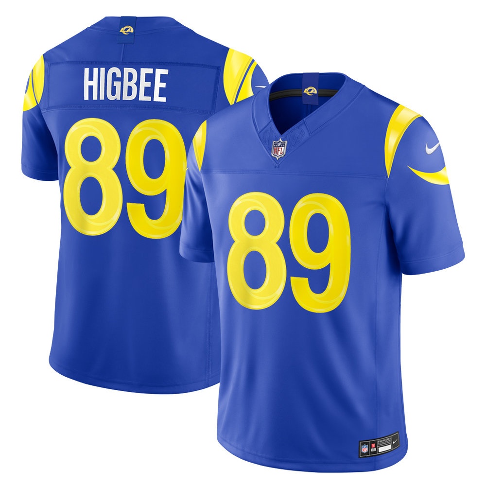 Men's Los Angeles Rams #89 Tyler Higbee Royal Vapor F.U.S.E. Sewn Down Limited Jersey
