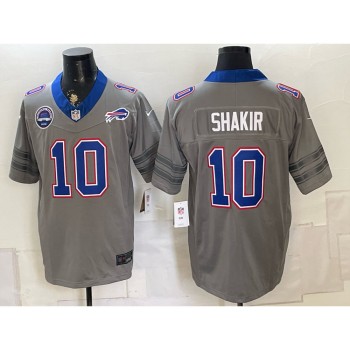 Youth Buffalo Bills #10 Khalil Shakir Nike Gray Vapor F.U.S.E. Limited Jersey Youth Buffalo Bills #10 Khalil Shakir Nike Gray Vapor F.U.S.E. Limited Jersey