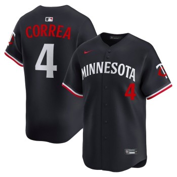 Men's Minnesota Twins #4 Carlos Correa Navy Alternate Limited Jersey Men's Minnesota Twins #4 Carlos Correa Navy Alternate Limited Jersey