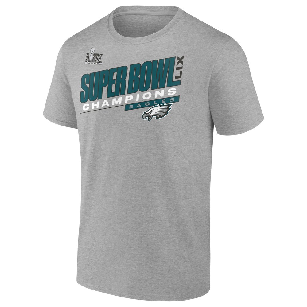 Men's Philadelphia Eagles Heather Gray Super Bowl LIX Champions Big & Tall Counting Points Score T-Shirt Men's Philadelphia Eagles Heather Gray Super Bowl LIX Champions Big & Tall Counting Points Score T-Shirt