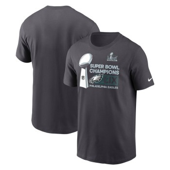 Men's Philadelphia Eagles Anthracite Super Bowl LIX Champions Tall Locker Room Trophy Collection T-Shirt Men's Philadelphia Eagles Anthracite Super Bowl LIX Champions Tall Locker Room Trophy Collection T-Shirt