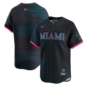 Men's Miami Marlins Black 2025 City Connect Limited Jersey