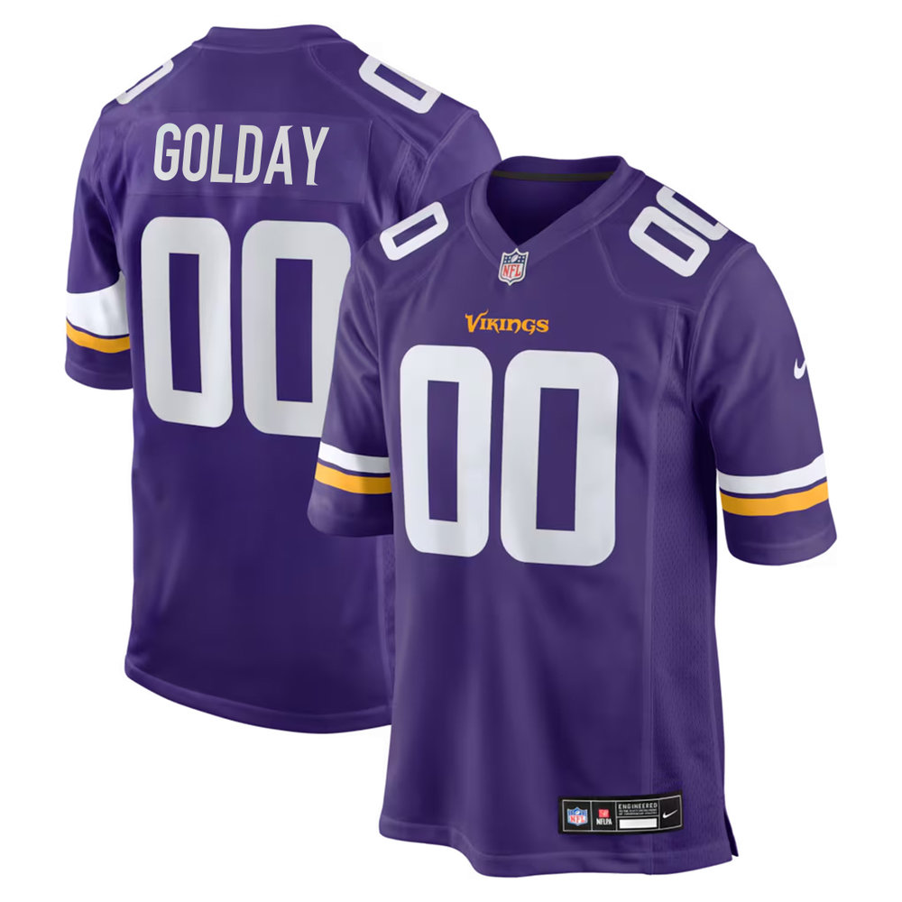 Youth Minnesota Vikings Jake Golday Purple 2026 NFL Draft Game Jersey Youth Minnesota Vikings Jake Golday Purple 2026 NFL Draft Game Jersey