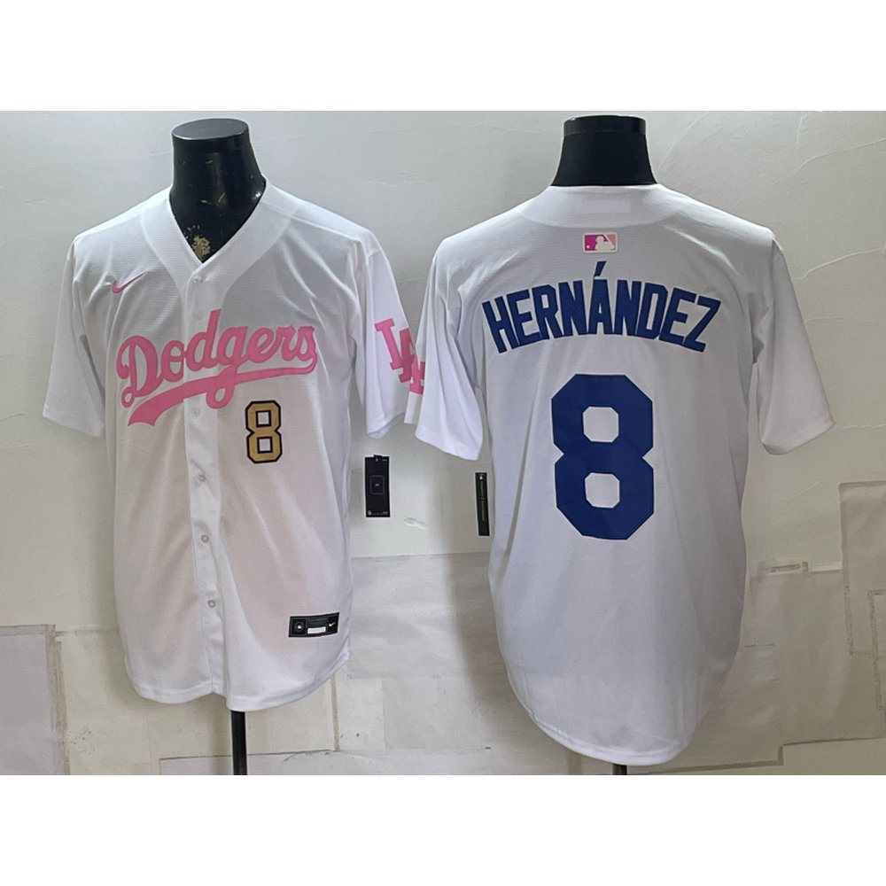 Youth Los Angeles Dodgers #8 Enrique Hernandez White Cool Base Stitched Baseball Jersey Youth Los Angeles Dodgers #8 Enrique Hernandez White Cool Base Stitched Baseball Jersey