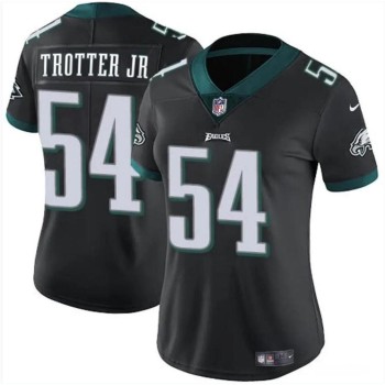 Women's Philadelphia Eagles #54 Jeremiah Trotter Jr Black 2024 Draft Vapor Untouchable Limited Stitched Football Jersey(Run Small) Women's Philadelphia Eagles #54 Jeremiah Trotter Jr Black 2024 Draft Vapor Untouchable Limited Stitched Football Jersey(Run Small)