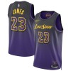 Unisex Los Angeles Lakers #23 LeBron James Purple 2024/25 Swingman City Edition Player Jersey