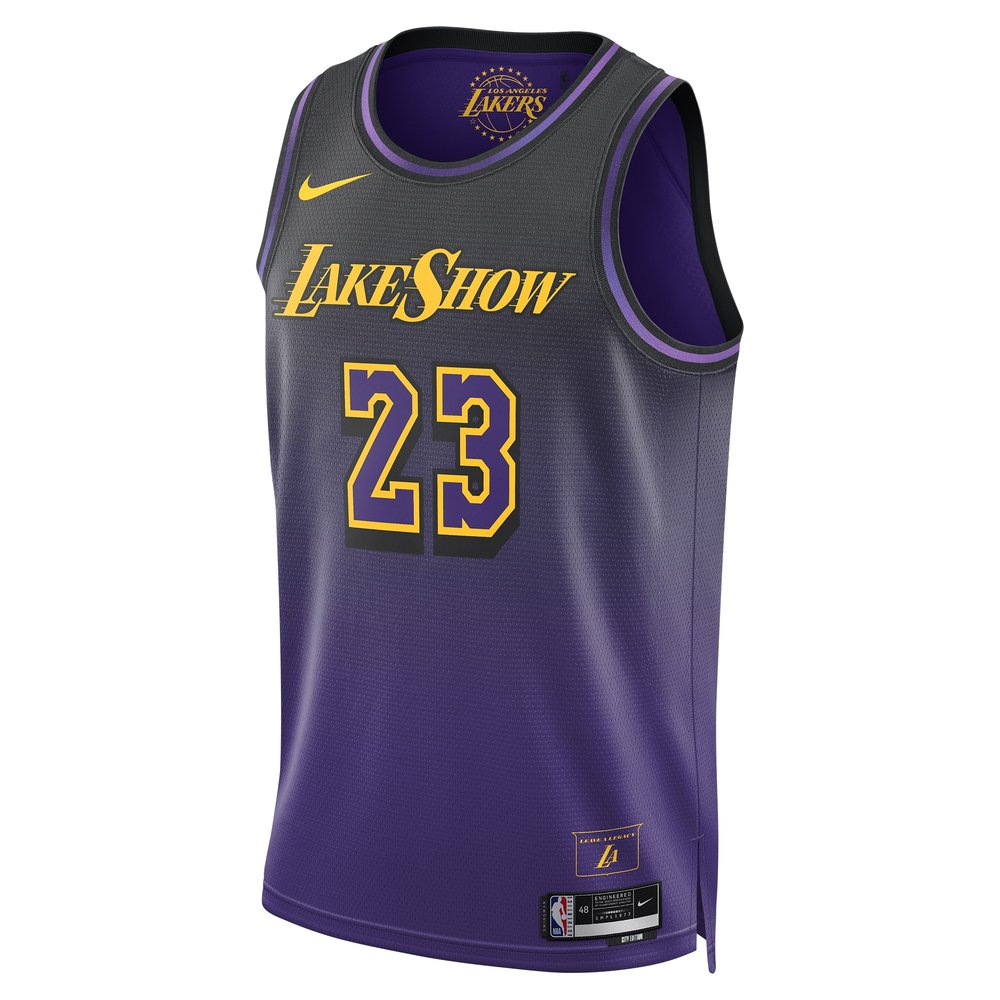 Unisex Los Angeles Lakers #23 LeBron James Purple 2024/25 Swingman City Edition Player Jersey