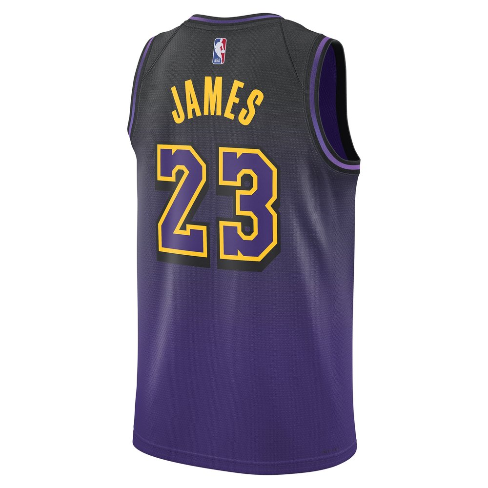 Unisex Los Angeles Lakers #23 LeBron James Purple 2024/25 Swingman City Edition Player Jersey